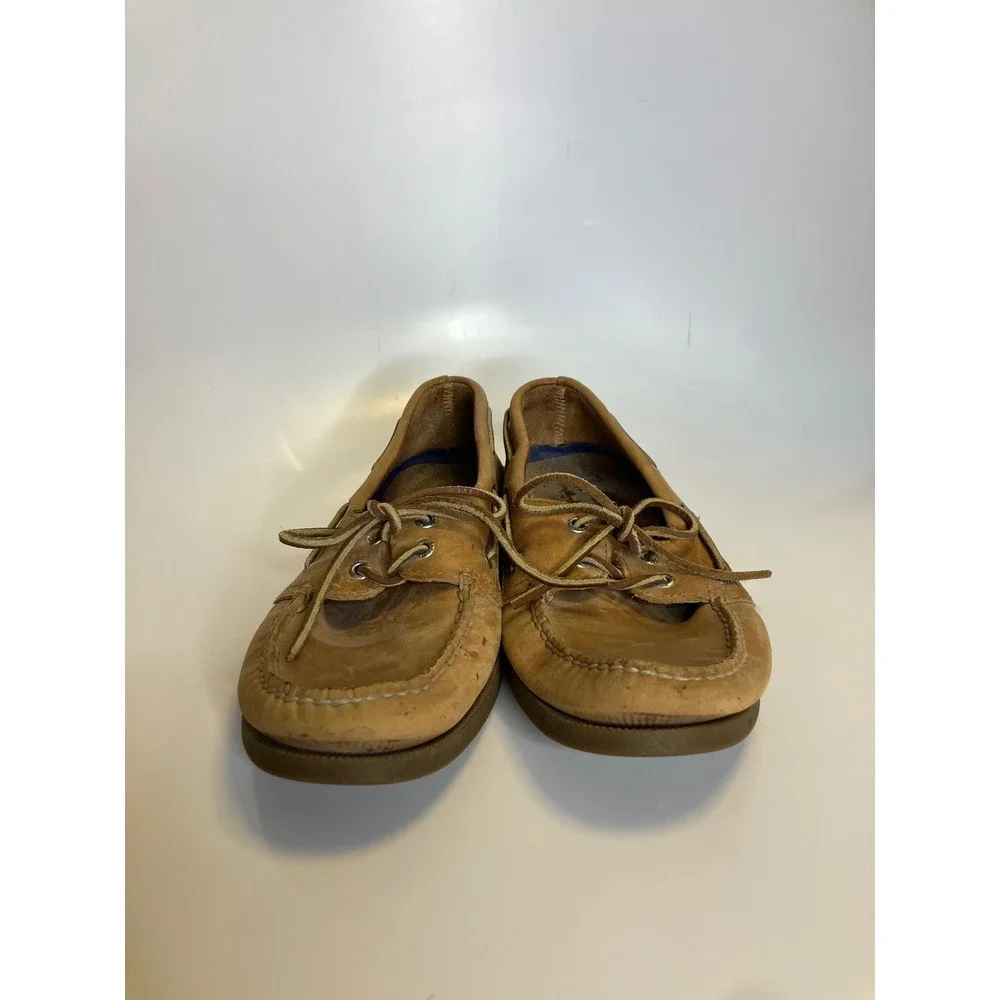 Sperry Boat Shoes Mens 9 M Tan Good Leather Top-Sider Loafers